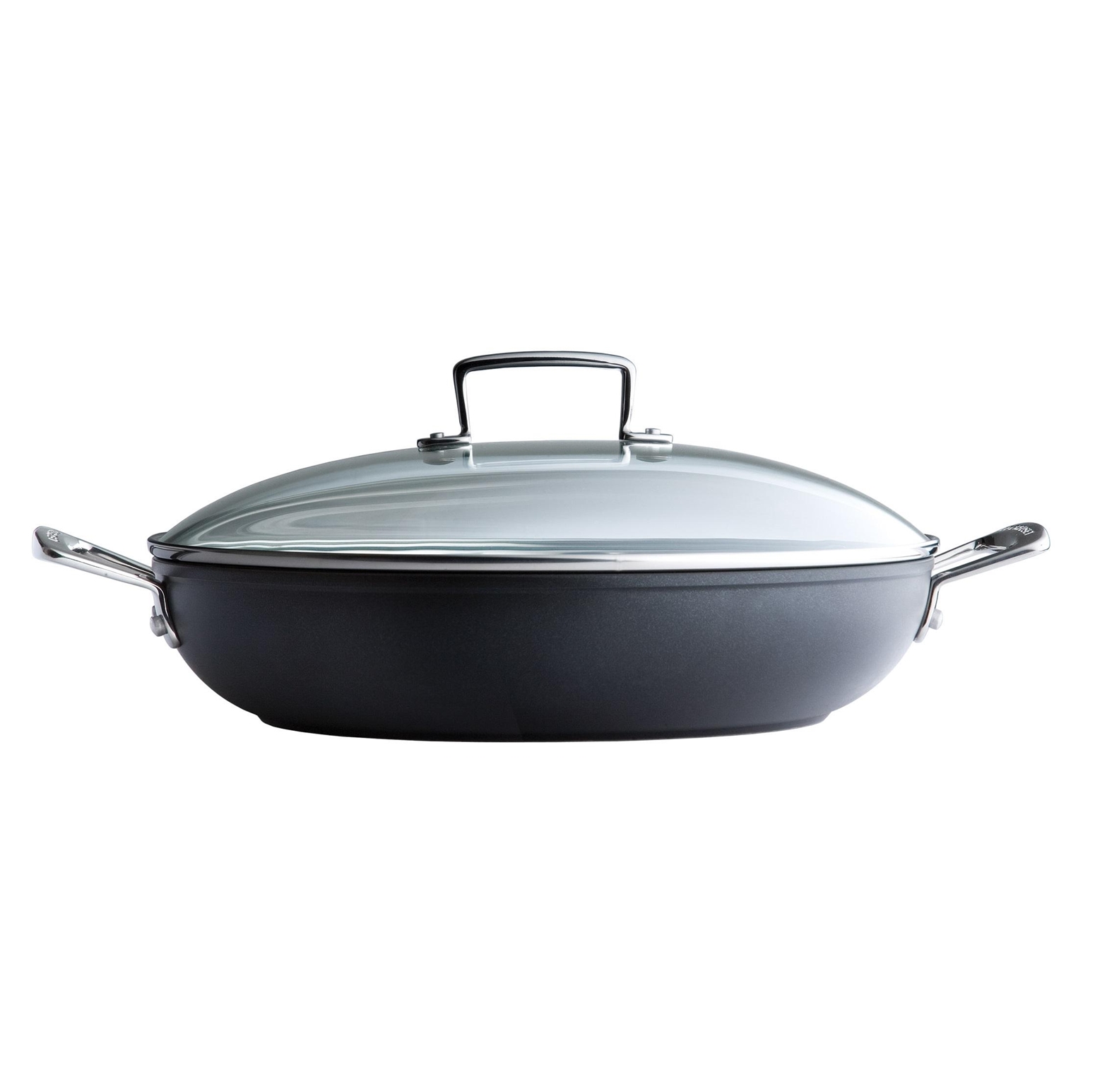 Le Creuset Профессиональная сковорода с стеклянной крышкой 28 см | https://grandposuda.com.ua
