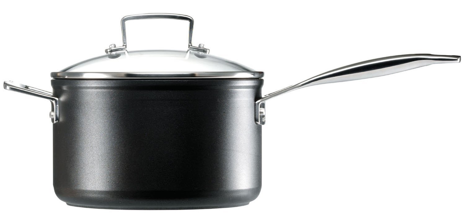 Le Creuset Ківш антипригарний з кришкою і двома ручками 20 см | https://grandposuda.com.ua