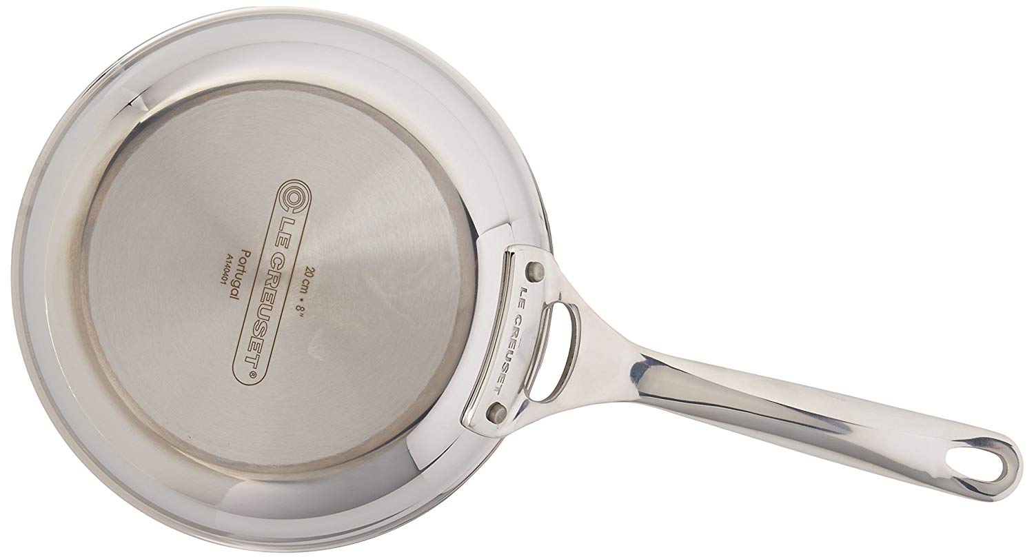 Le Creuset Сковорода 20 см с антипригарным покрытием черная 3-Ply Plus | https://grandposuda.com.ua