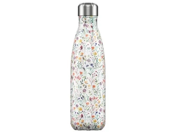 Вакуумная бутылка для воды 0,5 л, цветная Floral Meadow CHILLY'S | https://grandposuda.com.ua