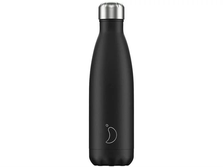 Вакуумна пляшка для води 0,5 л, чорна Monochrome Black CHILLYS | https://grandposuda.com.ua