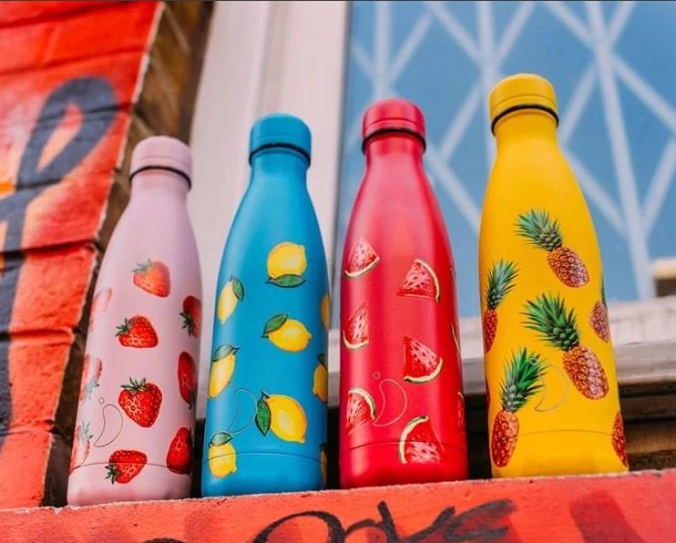 Вакуумная бутылка для воды 0,5 л, цветная Icons Watermelon CHILLY'S | https://grandposuda.com.ua