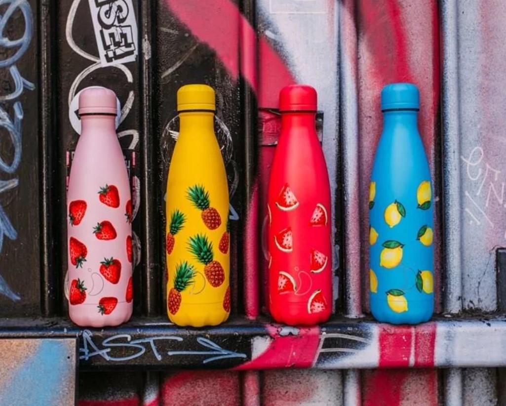 Вакуумная бутылка для воды 0,5 л, цветная Icons Watermelon CHILLY'S | https://grandposuda.com.ua