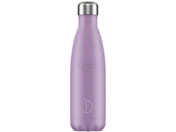 Вакуумная бутылка для воды 0,5 л, фиолетовая Pastel Purple CHILLY'S | https://grandposuda.com.ua