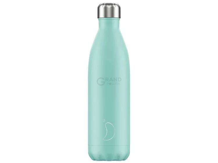 Вакуумная бутылка для воды 0,75 л, зеленая Pastel Green CHILLY'S | https://grandposuda.com.ua