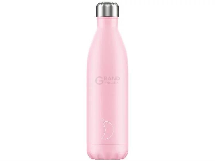 Вакуумна пляшка для води 0,75 л, рожева Pastel Pink CHILLYS | https://grandposuda.com.ua