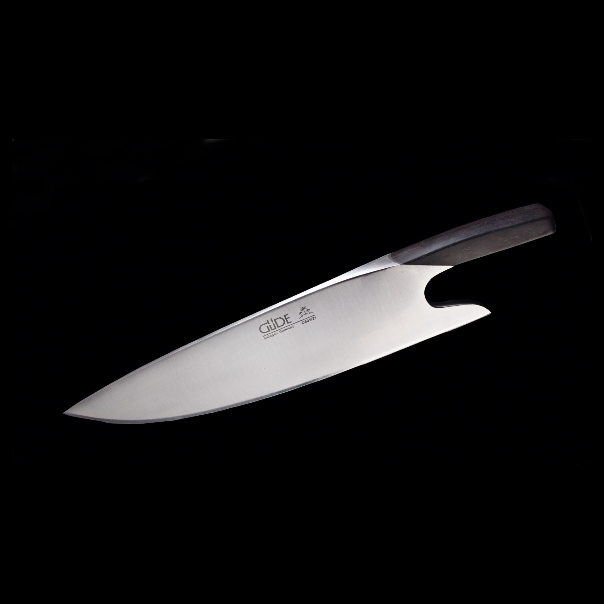 Ніж кухарський 26 см чорний The Knife Guede | https://grandposuda.com.ua
