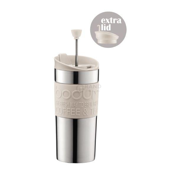 Bodum Кружка дорожня з кришкою молочна, 0,35 л, Travel Press Bodum Кружка дорожня з кришкою молочна, 0,35 л, Travel Press | https://grandposuda.com.ua