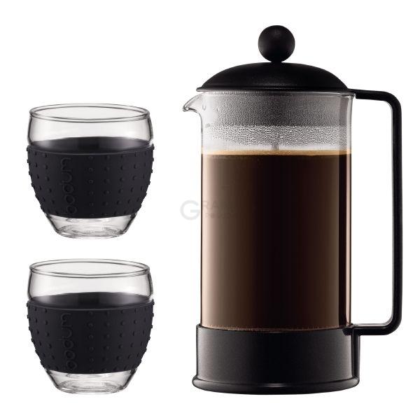 Bodum Френч-прес і 2 склянки Brazil | https://grandposuda.com.ua