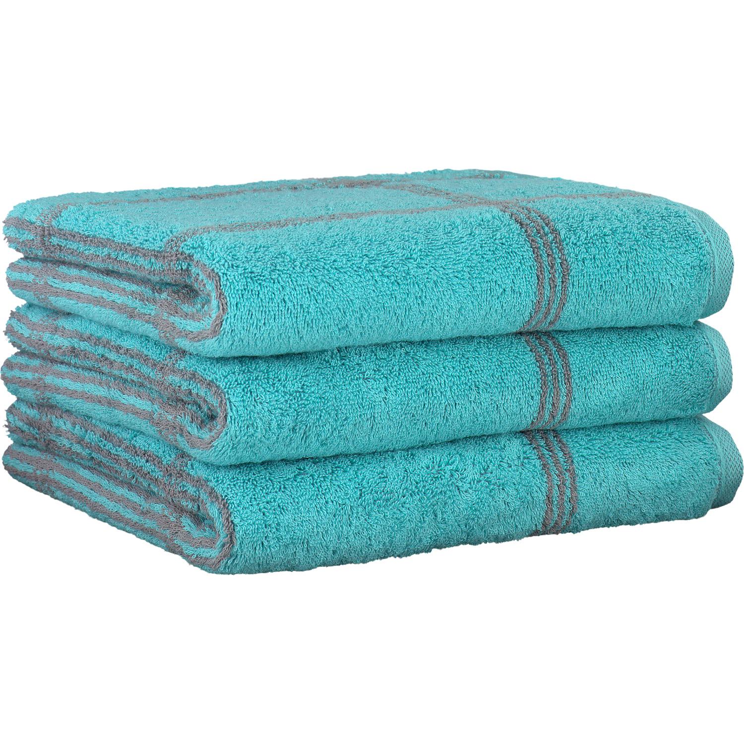 Рушник для сауни 80 х 200 см Grafik Turquoise Two-Tone Cawo | https://grandposuda.com.ua