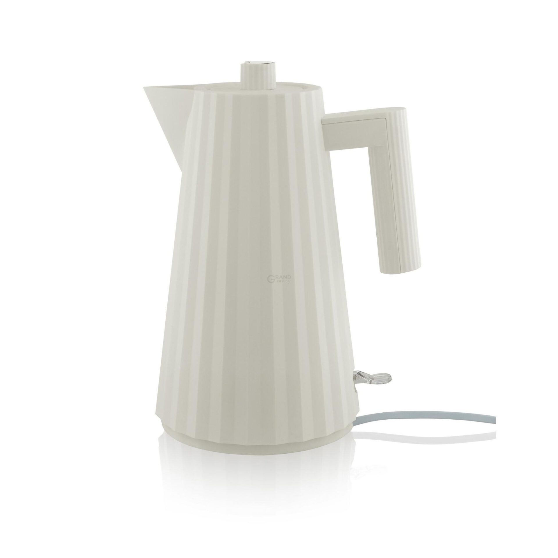 Alessi Электрический чайник 1,7 л белый Plissé | https://grandposuda.com.ua