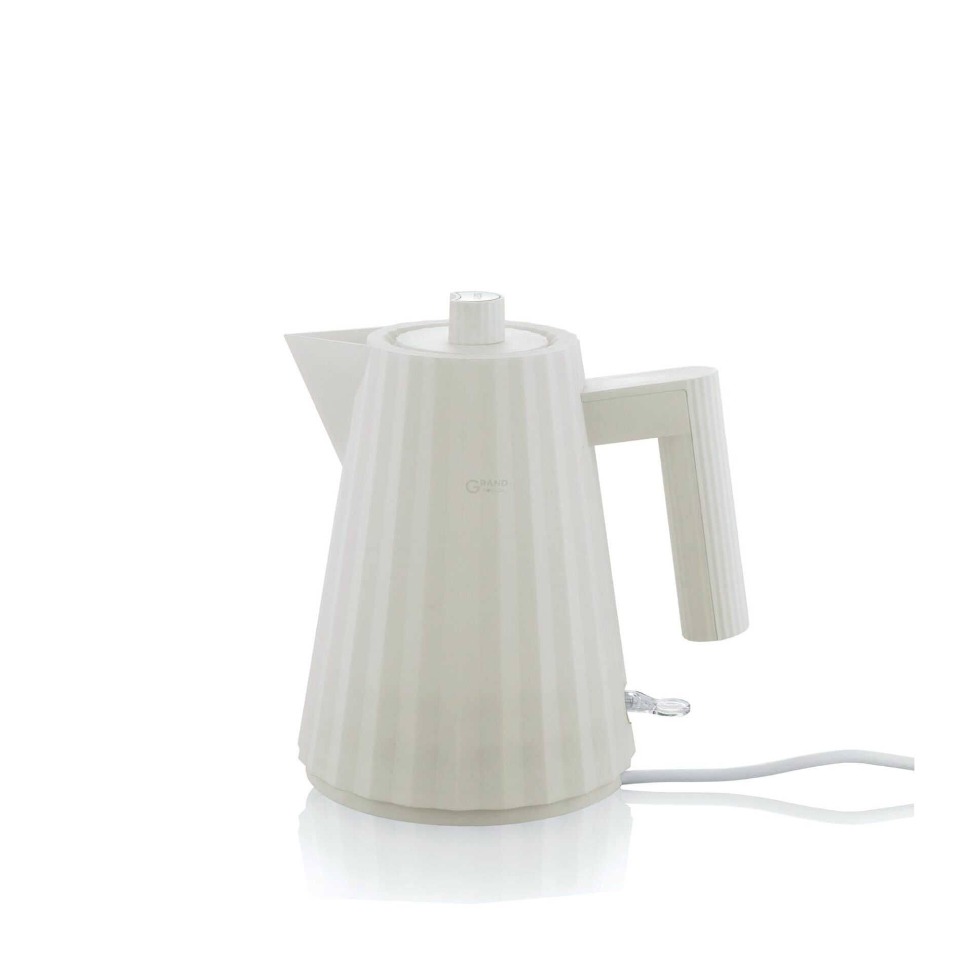 Alessi Электрический чайник 1 л, белый Plissé | https://grandposuda.com.ua