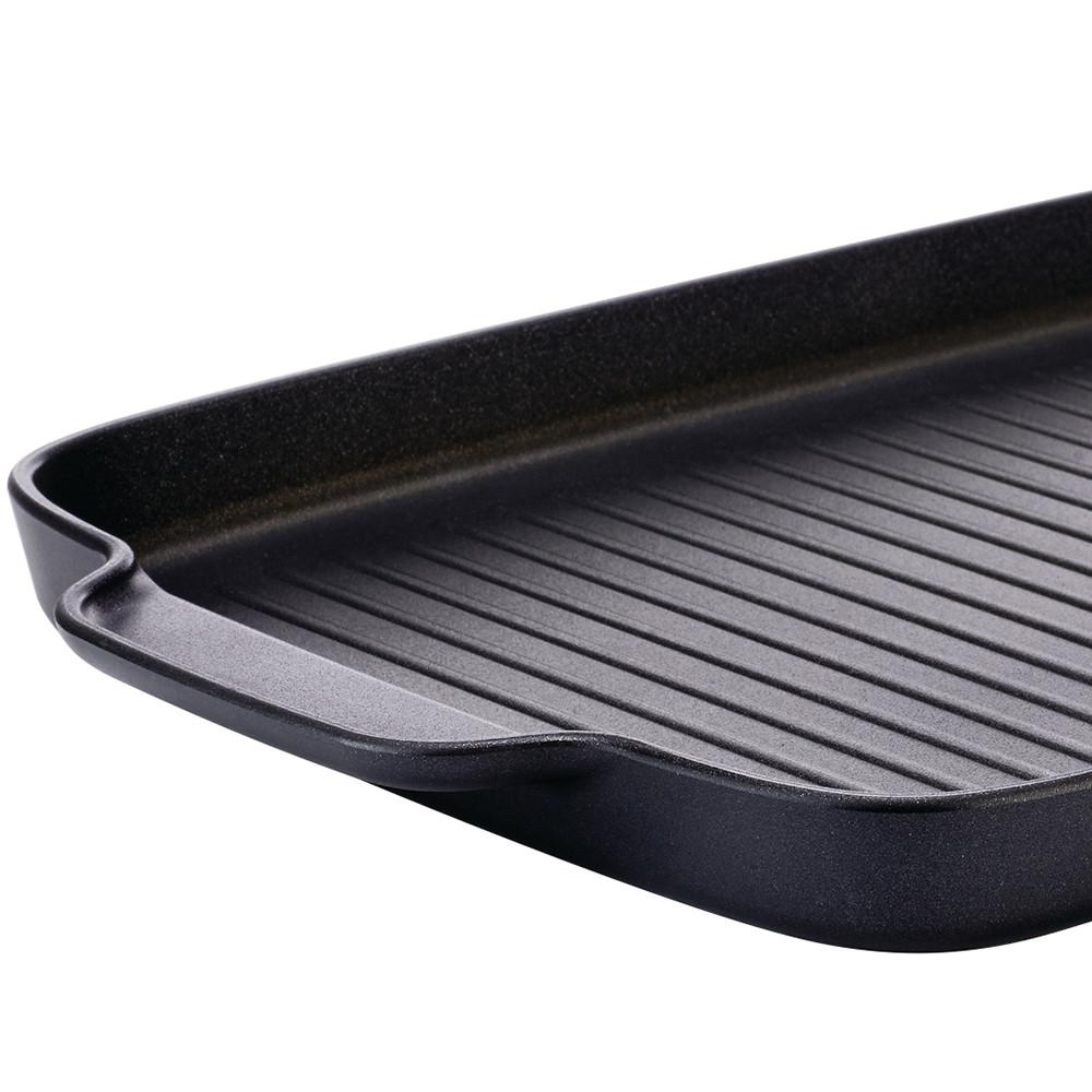 Alessi Сковорода-гриль 38,4х23,6х2,7 см черная Mami 3.0 | https://grandposuda.com.ua