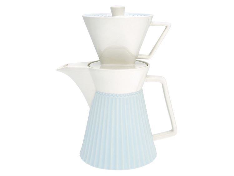 GreenGate Кофейник с насадкой-фильтром 25 см, светло-голубой Alice | https://grandposuda.com.ua