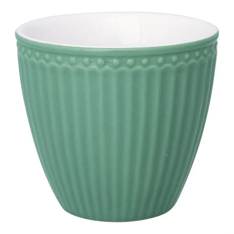 GreenGate Чашка для латте 0,25 л, зелена Alice | https://grandposuda.com.ua