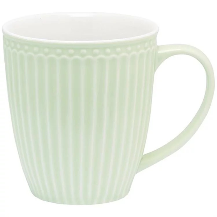GreenGate Кружка з ручкою 9,5 см, світло-зелена Alice | https://grandposuda.com.ua