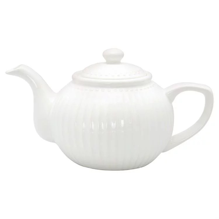 GreenGate Заварочный чайник 1 л, белый Alice | https://grandposuda.com.ua