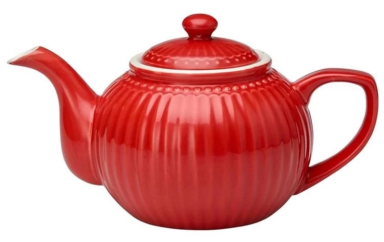 GreenGate Заварочный чайник 1 л, красный Alice | https://grandposuda.com.ua