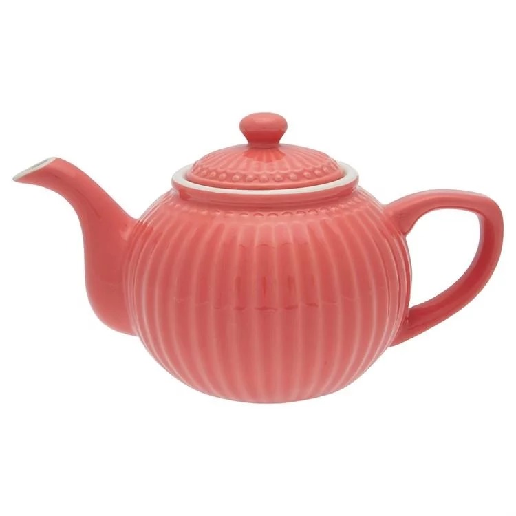 GreenGate Заварочный чайник 1 л, коралловый Alice | https://grandposuda.com.ua