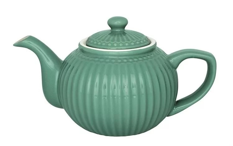 GreenGate Заварочный чайник 1 л, зеленый Alice | https://grandposuda.com.ua