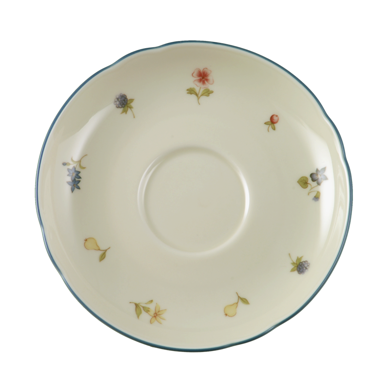 Seltmann Weiden Блюдце к чашке для кофе 14.5 см Streublume blauer Rand Marie-Luise | https://grandposuda.com.ua