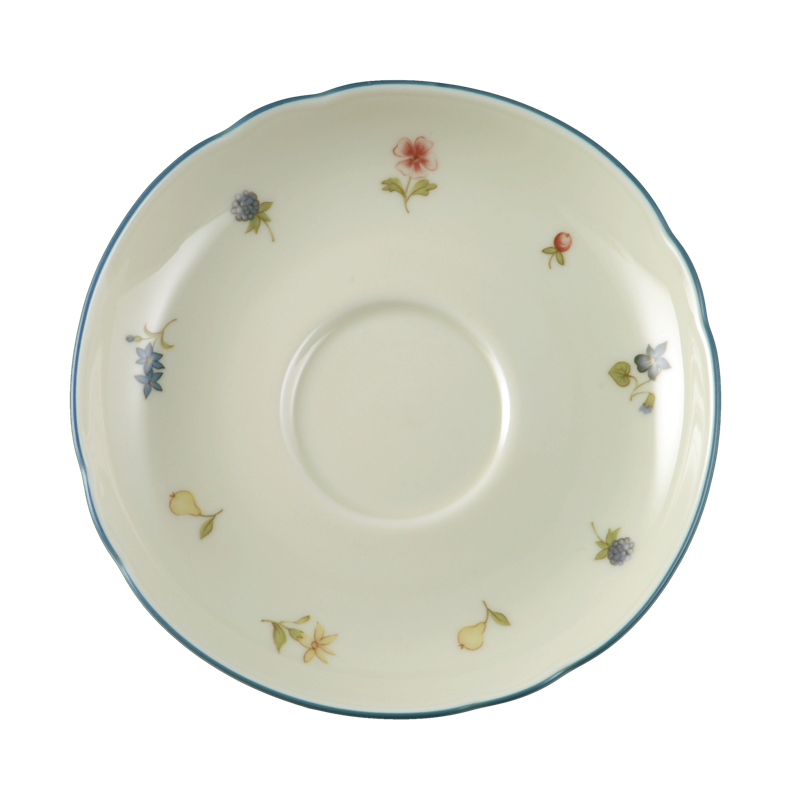 Seltmann Weiden Блюдце к чашке для чая 14.5 см Streublume blauer Rand Marie-Luise | https://grandposuda.com.ua