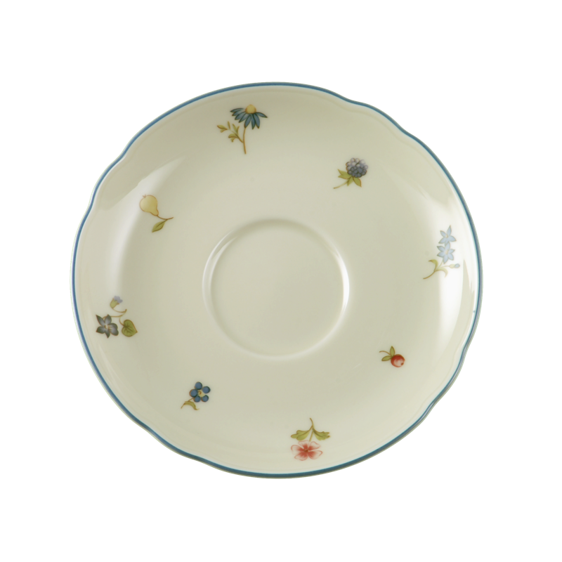 Seltmann Weiden Блюдце к чашке для чая 13 см Streublume blauer Rand Marie-Luise | https://grandposuda.com.ua