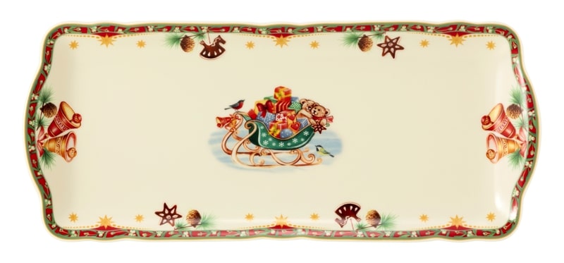 Seltmann Weiden Блюдо для торта 34,5x15 см Marie-Luise Weihnachtsnostalgie | https://grandposuda.com.ua