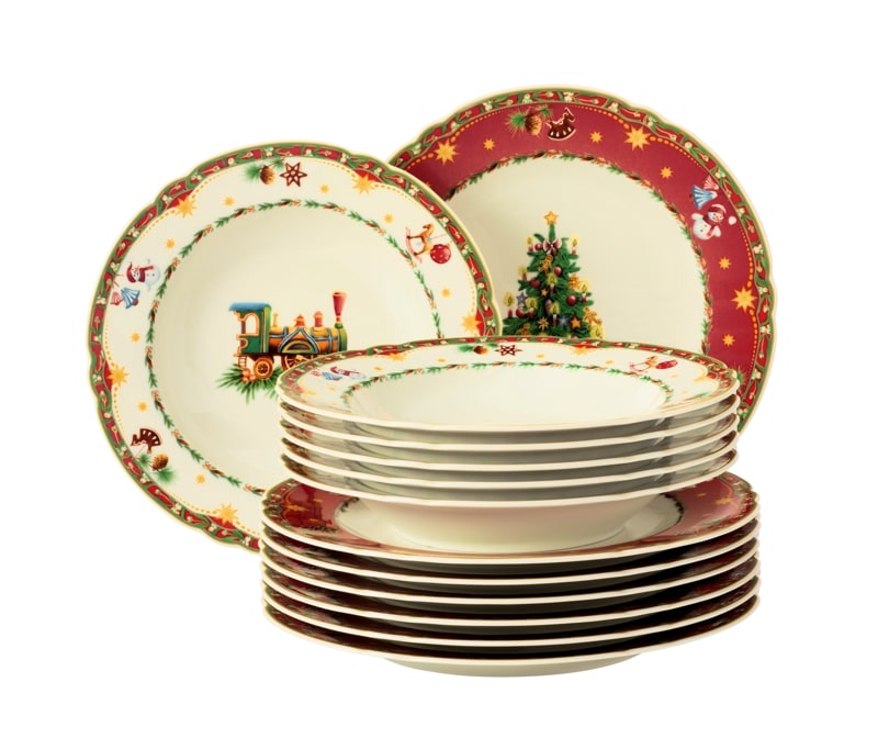 Seltmann Weiden Набір обідніх тарілок 12 предметів Marie-Luise Weihnachtsnostalgie | https://grandposuda.com.ua