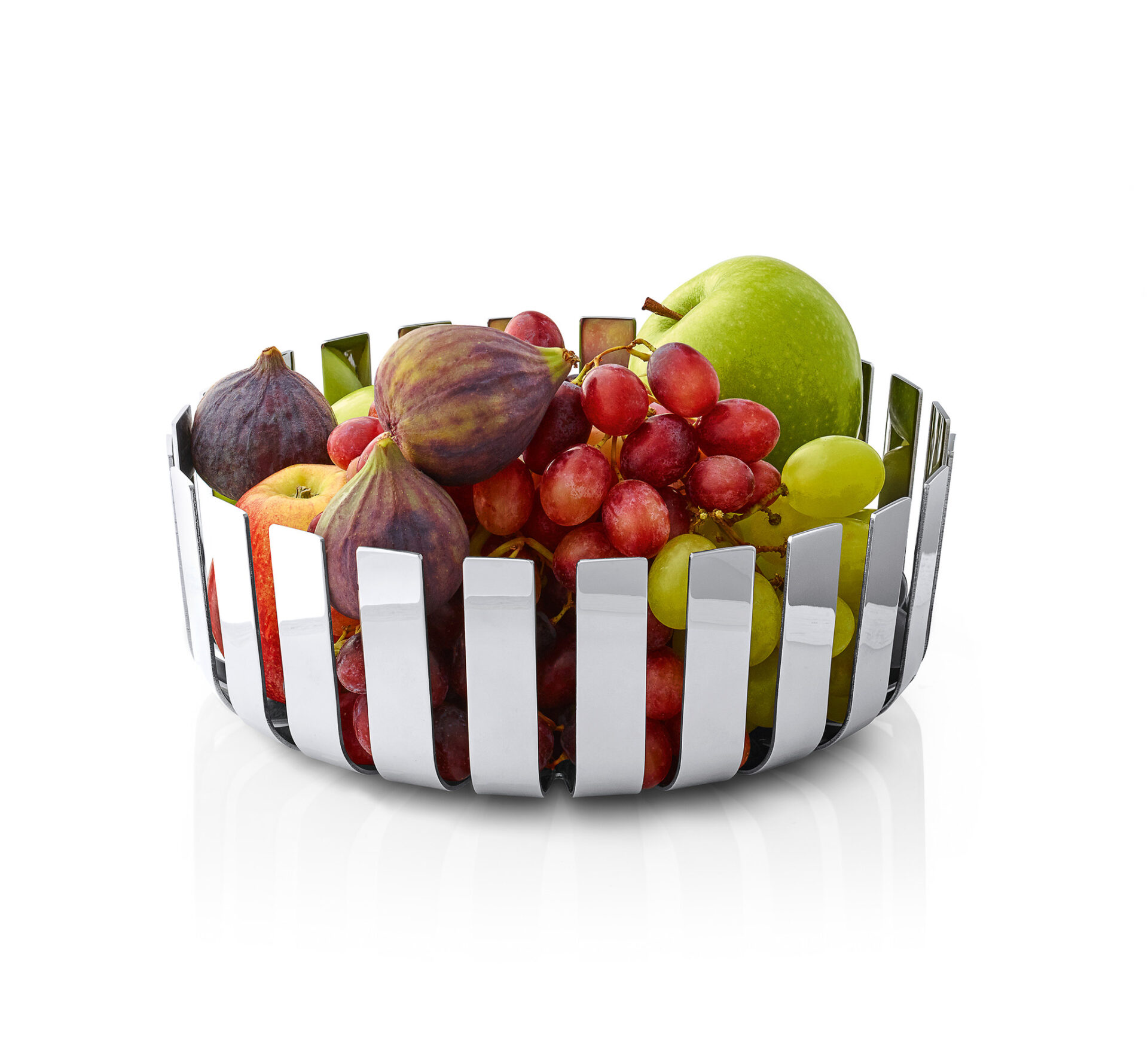 Blomus Корзинка для фруктов круглая глянцевая 24 см Gusto | https://grandposuda.com.ua