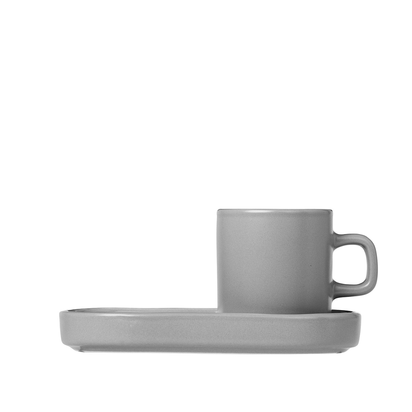 Blomus Кофейная пара для эспрессо 0.25 л Mirage Grey Mio | https://grandposuda.com.ua
