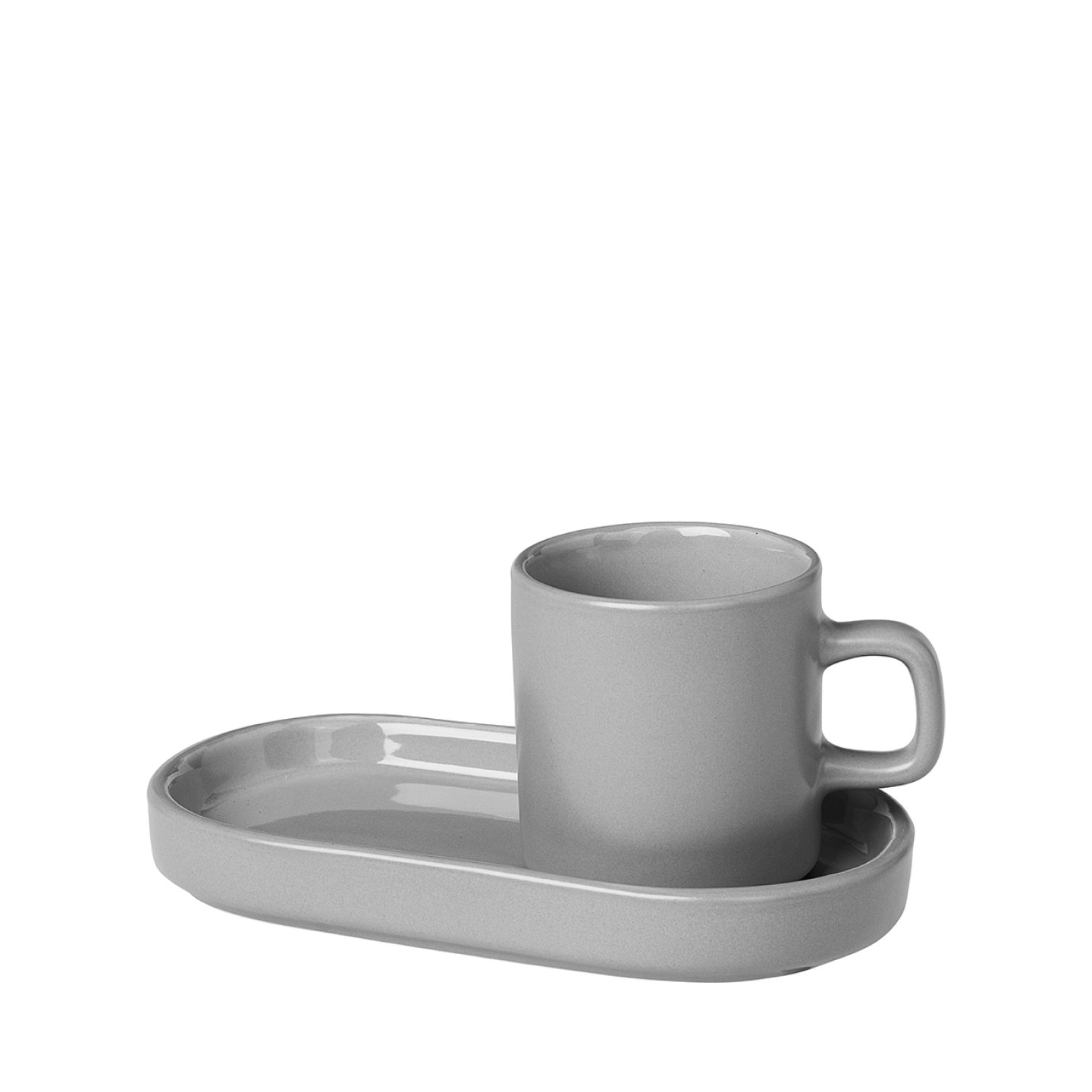 Blomus Кофейная пара для эспрессо 0.25 л Mirage Grey Mio | https://grandposuda.com.ua