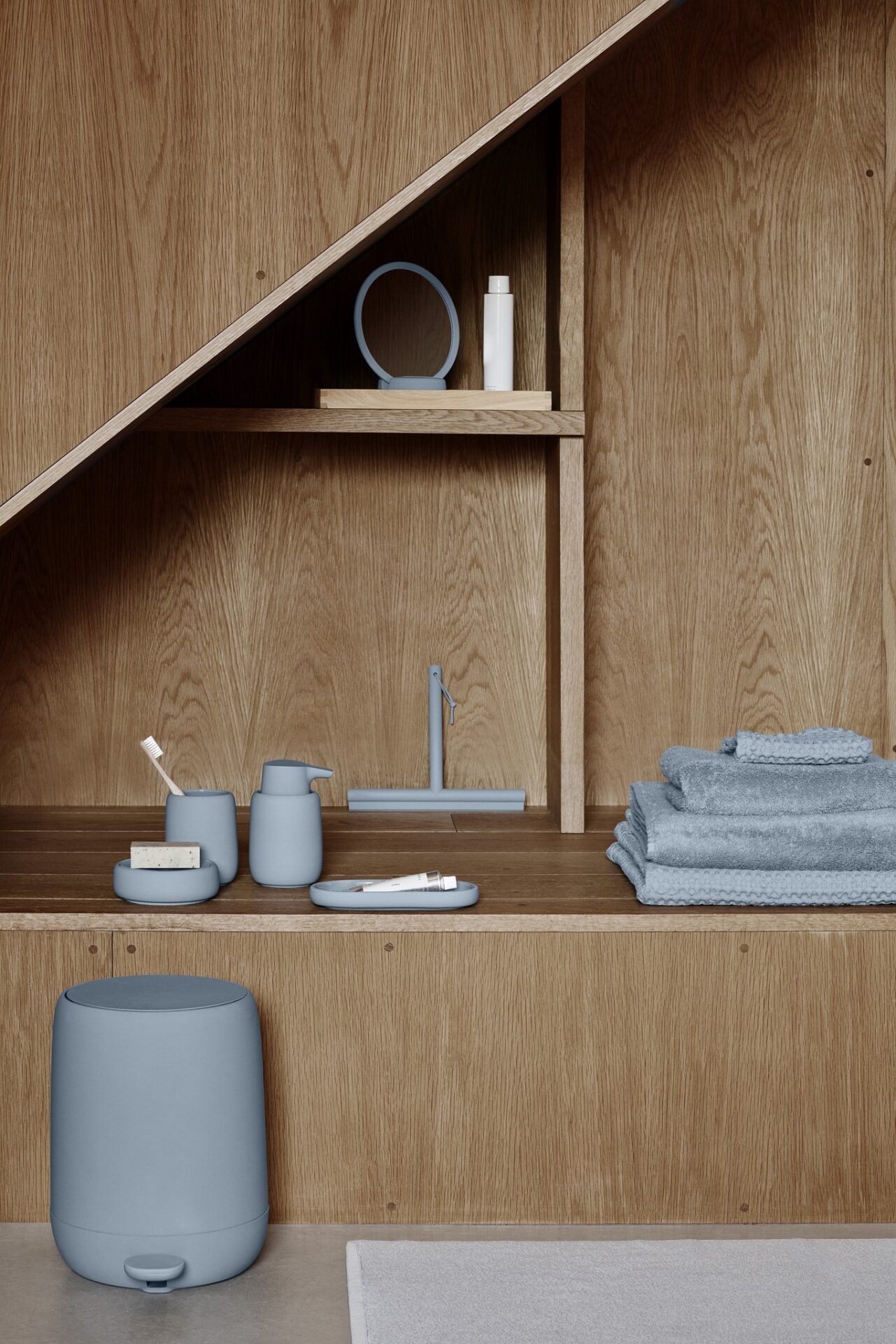 Blomus Вафельное полотенце для бани 70 х 140 см Ashley Blue Caro | https://grandposuda.com.ua